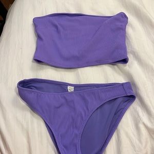 Aerie Ribbed lilac bikini